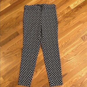Chic Black and White Geometric Pants